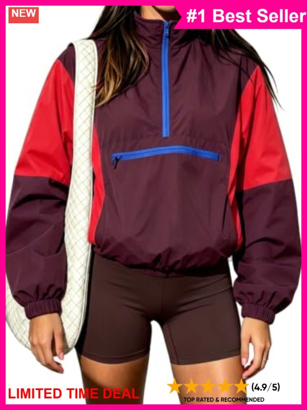 Quarter Zip Pullover Windbreaker Lightweight Fall Top